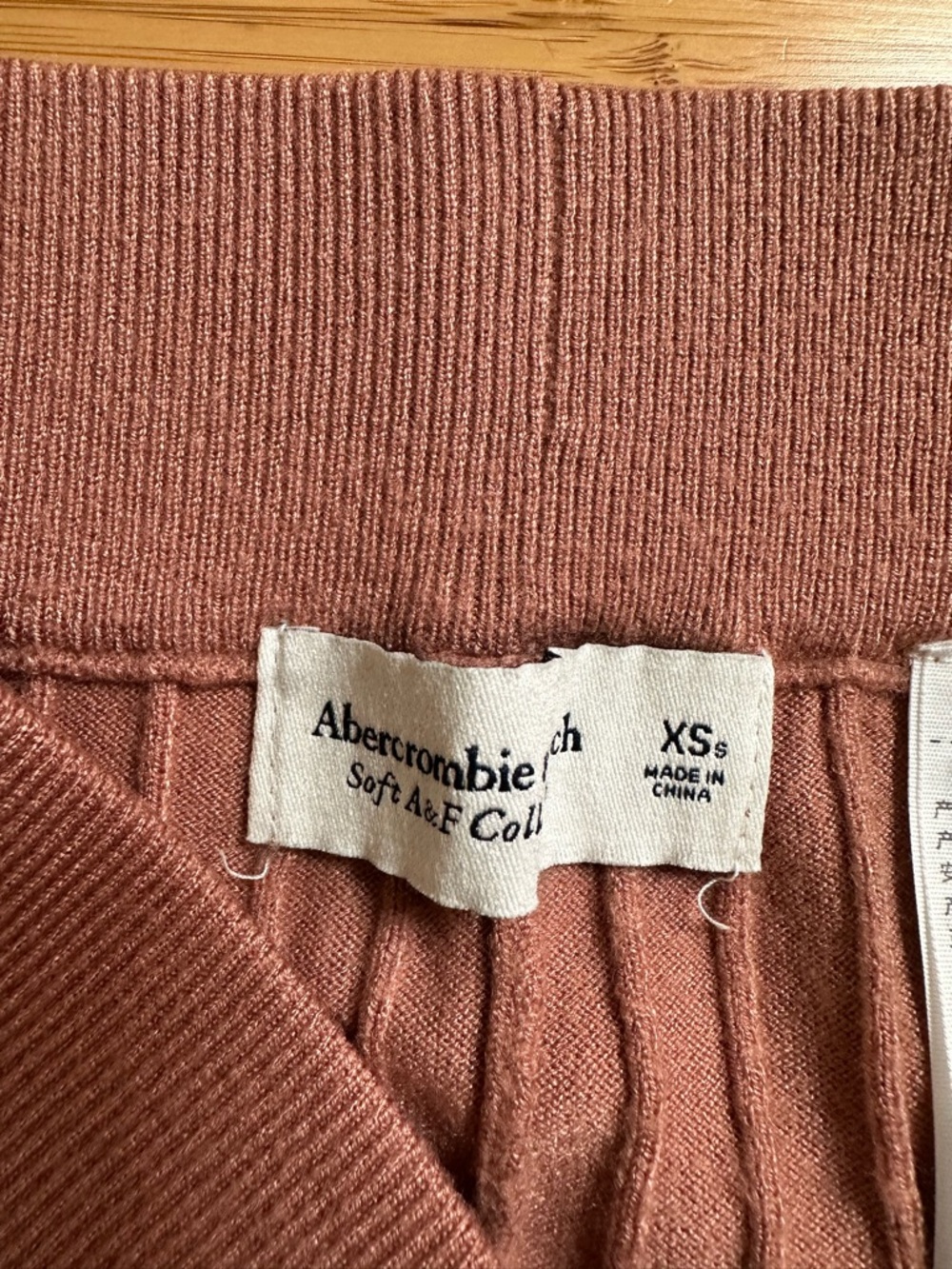 Abercrombie & Fitch Ribbed Knit 2 Piece Lounge Set XS Mauve Brown - Picture 10 of 16